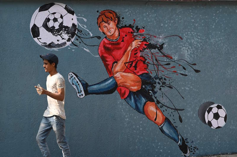 الهند تحتفل باستضافة كأس الأمم الآسيوية للسيدات برسوم الجرافيتي على الحوائط في الشوارع