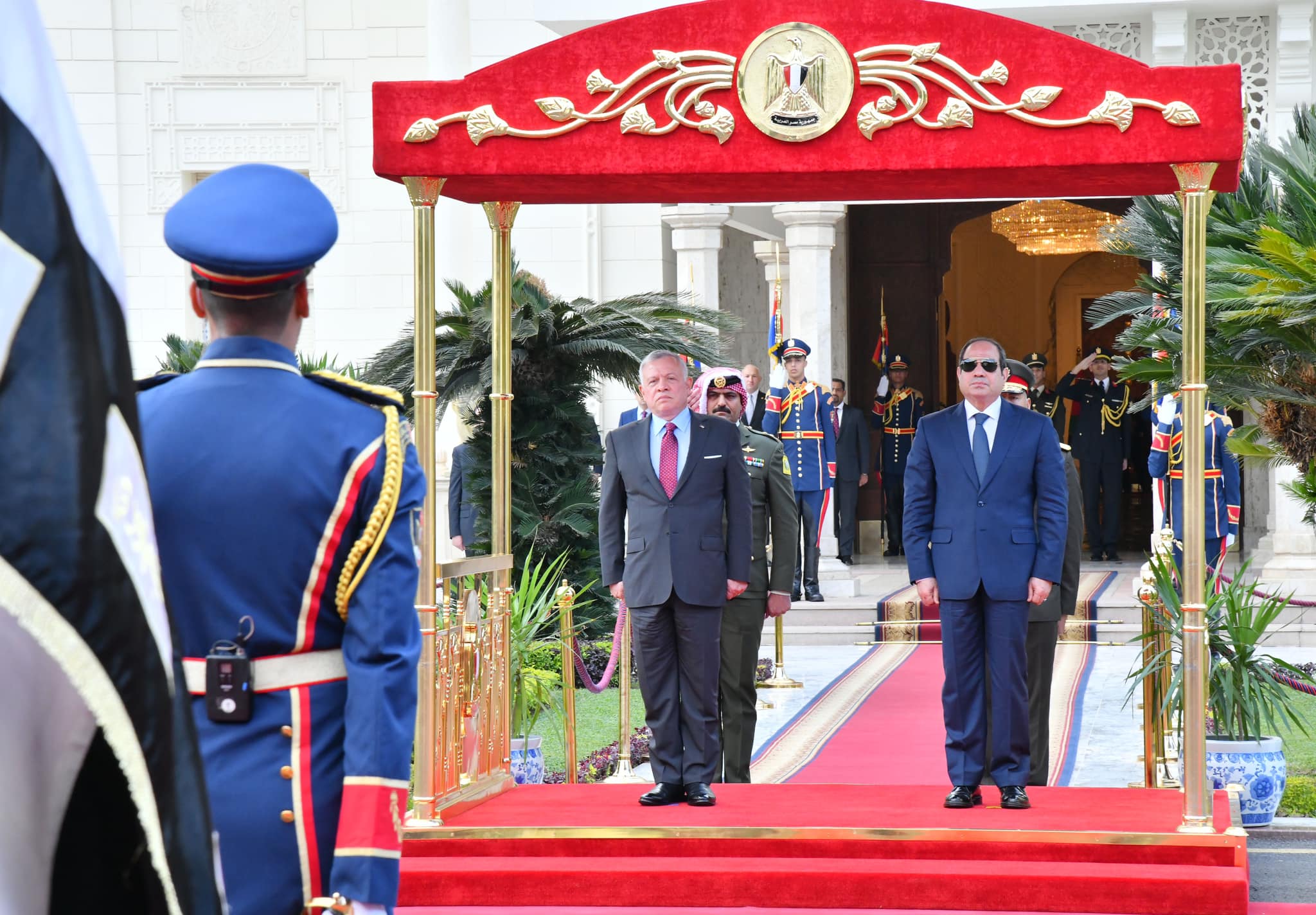 الرئيس السيسي يستقبل ملك الأردن عبد الله الثاني في قصر الاتحادية